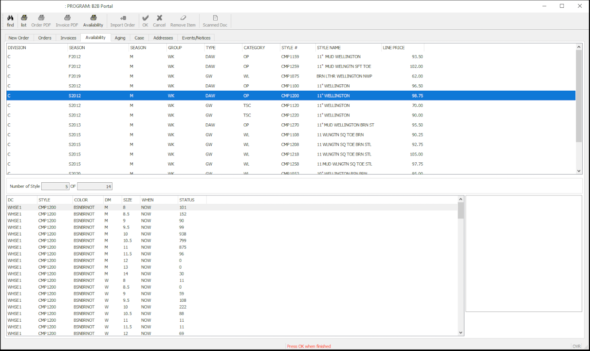 B2B Sales Force Portal - Available to Sell (PC)